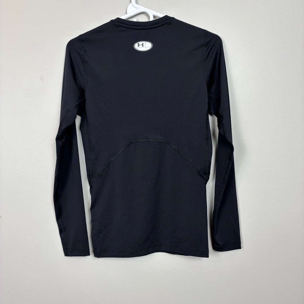 Under Armour Shirt Mens Medium Black Heatgear Armour Long Sleeve Compression - Picture 4 of 8